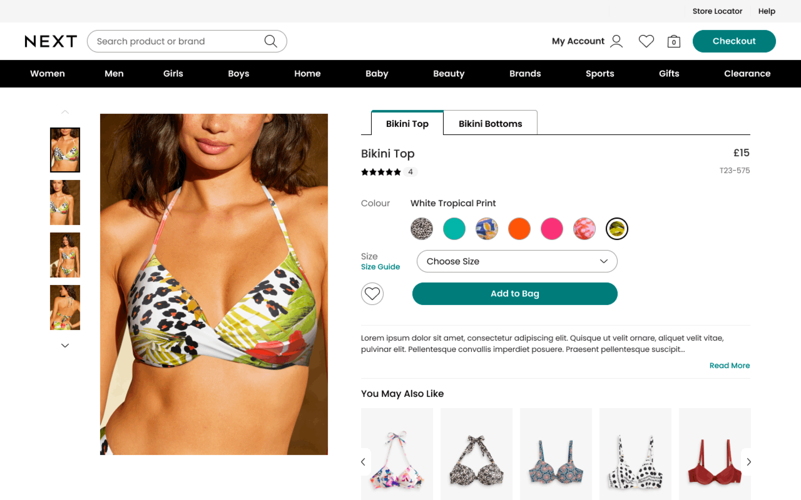 An animated prototype showing the behaviour and functionality of how tabs work made during refinement on desktop